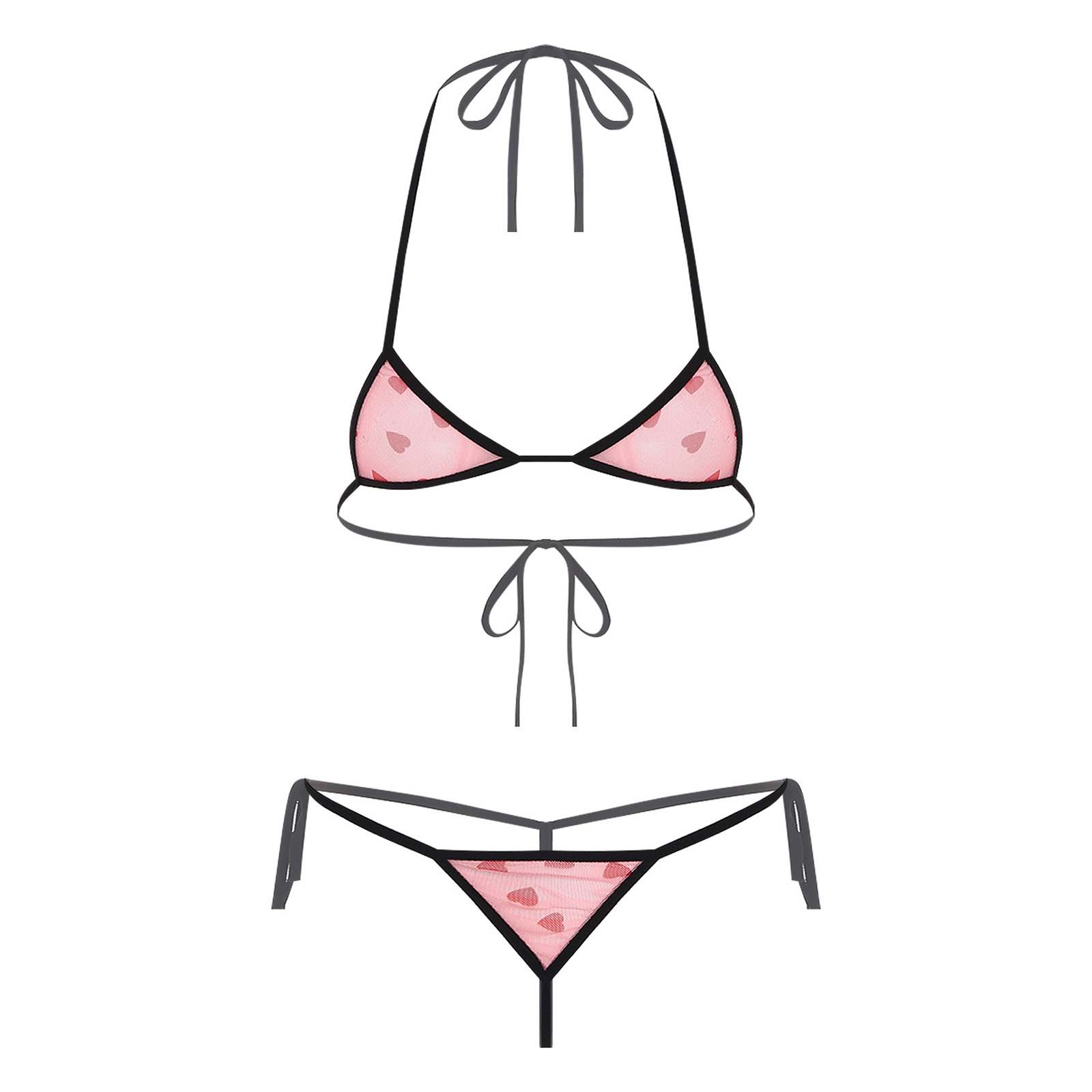 Lace Bralette Set - Kadın Mikro Mini Bikini İç Giyim