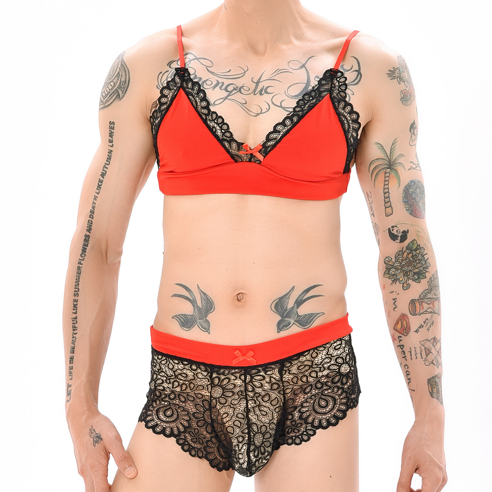 Sheer Mesh Bra - Erkekler Seksi Crossdressing Erotik Sissy iç