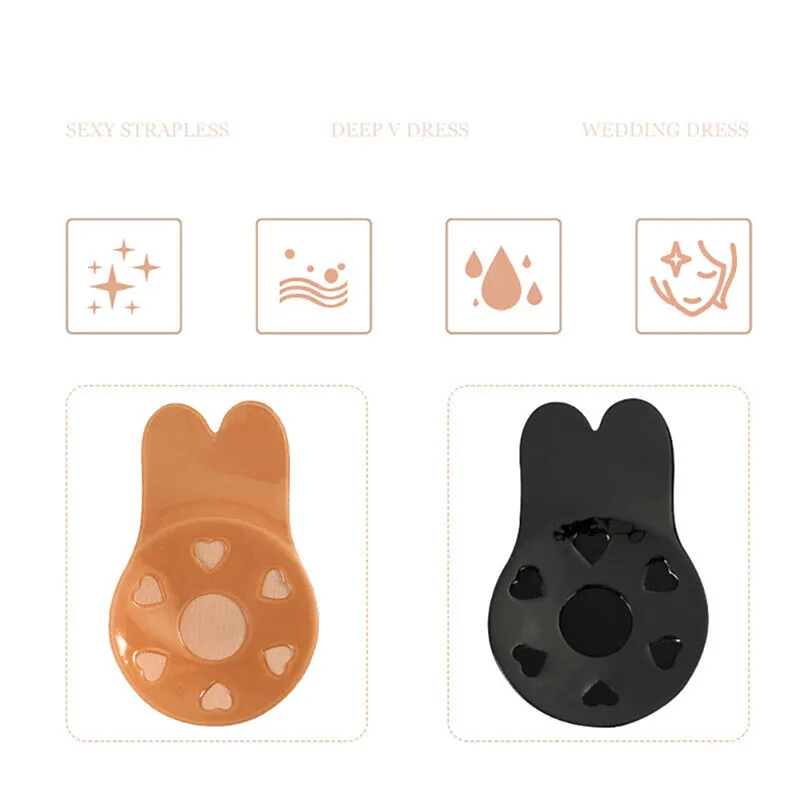 1 çift Nefes silikon meme yama - Push Up Bra Silicone incelemesi ve fiyatı